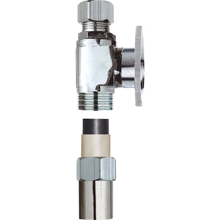 All-Source 1/2 In. CPVC x 3/8 In. Compression Quarter Turn Straight Valve 456373